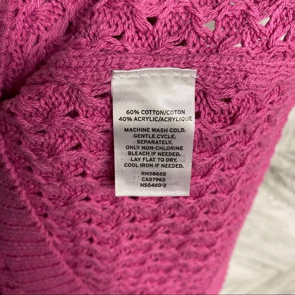 14th & Union | Popcorn Knit Sweater Pink Oversized - Picture 5 of 7